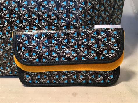 goyard turquoise bag|hand painted Goyard bags.